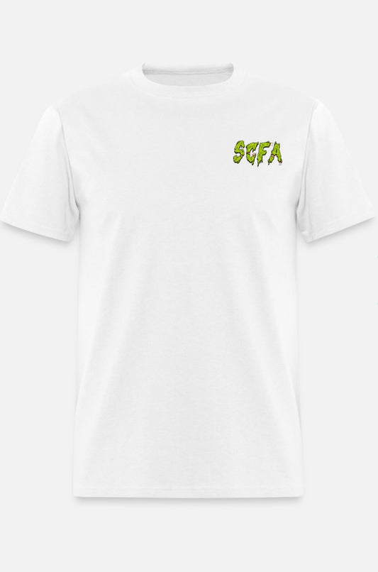 White SCFA Tee (Zombie Design)