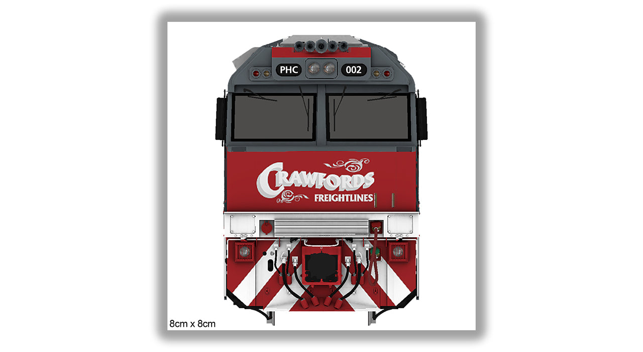 PHC002 (Crawfords) 8x8cm Sticker