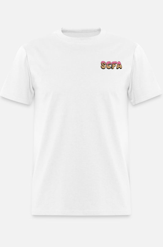 White SCFA Tee (Donut Design)